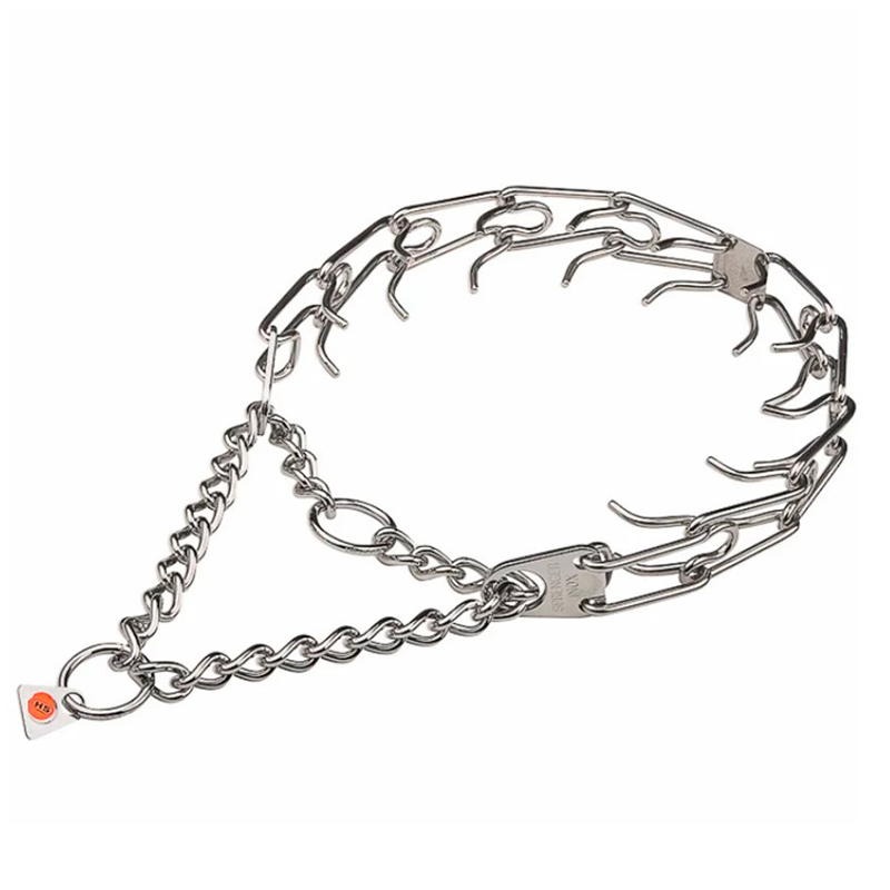 Stainless Steel Pinch Prong Collar with Center-Plate and Assembly Chain (2.25 mm x 16 inches) Herm Sprenger - Click Image to Close